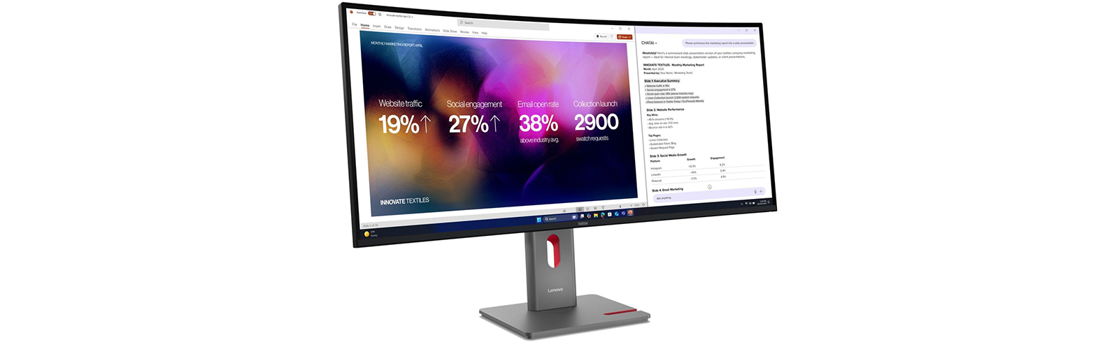 Lenovo ThinkVision P40WD-40 debuts with a 39.7