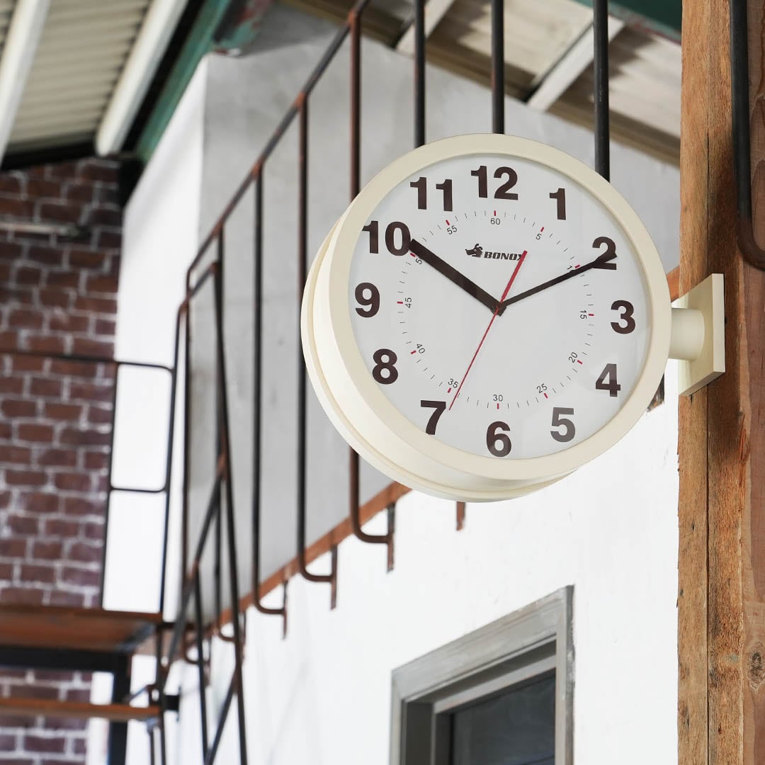DULTON ONLINE SHOP | DOUBLE FACE WALL CLOCK IVORY(IVORY