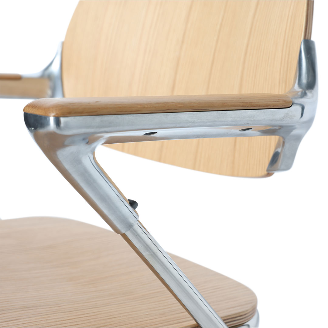 DULTON ONLINE SHOP | WOOD ALUMINUM ARM CHAIR OAK(OAK): 家具