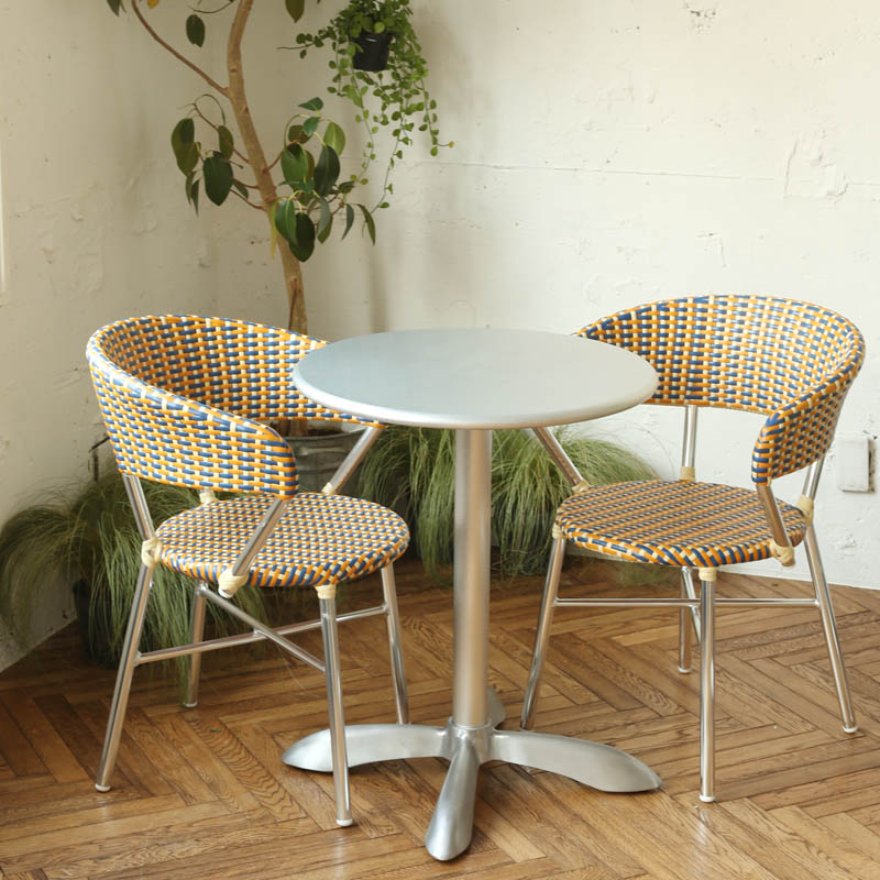 DULTON ONLINE SHOP | ALUMINUM ROUNDISH CHAIR BLUE/YELLOW(BLUE