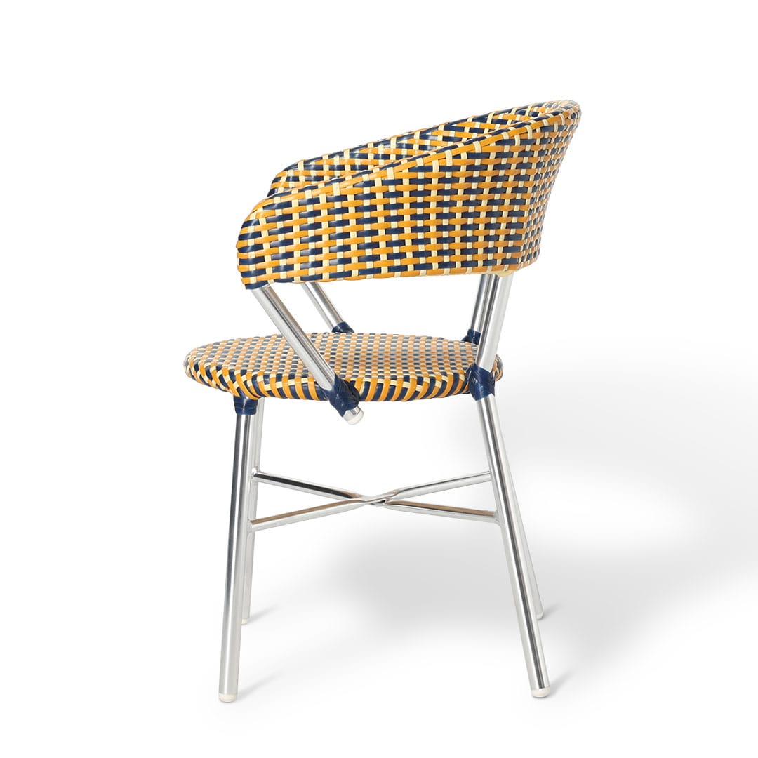DULTON ONLINE SHOP | ALUMINUM ROUNDISH CHAIR BLUE/YELLOW(BLUE