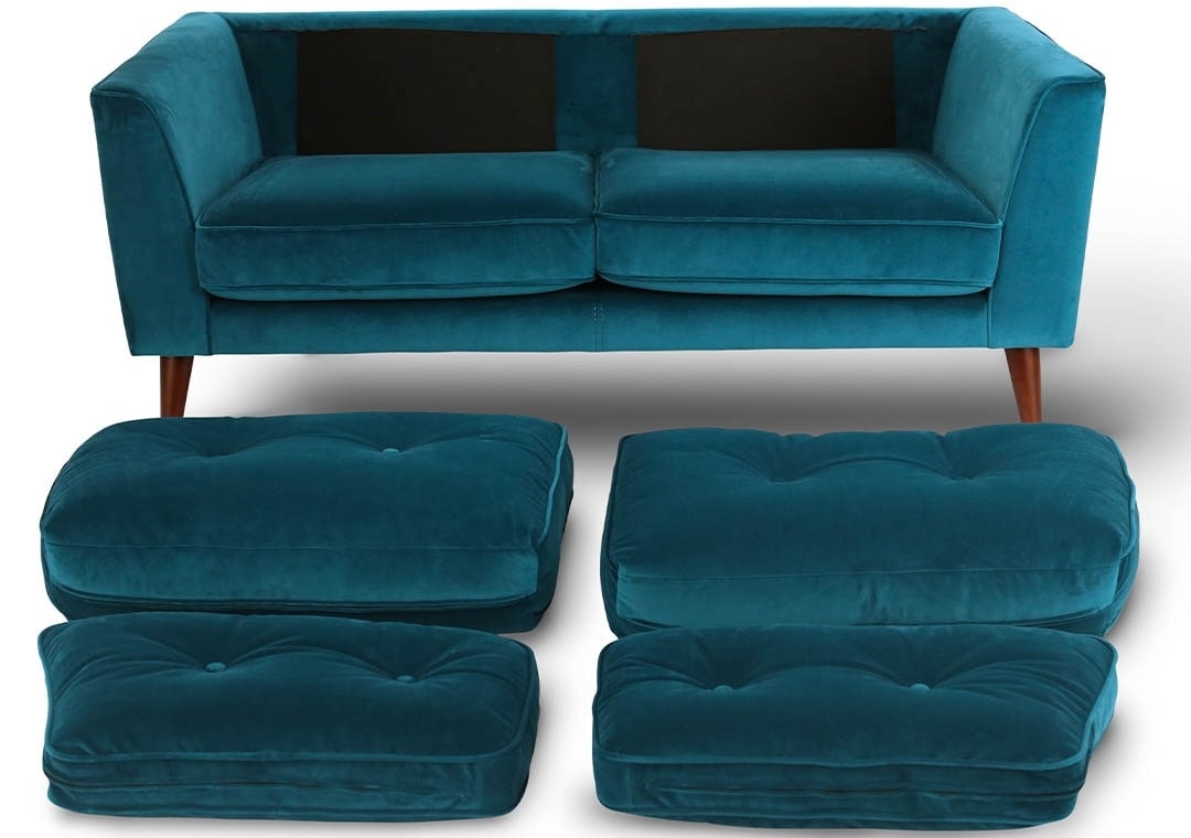 DULTON ONLINE SHOP | VELVET SOFA 2 SEATER CLASSIC BLUE(CLASSIC