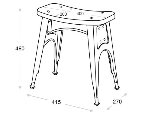 DULTON ONLINE SHOP | KITCHEN STOOL GALVANIZED(GALVANIZED): 家具
