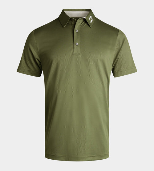 Honeycomb Polo in Khaki | Men's Golf Polo Shirts | Druids