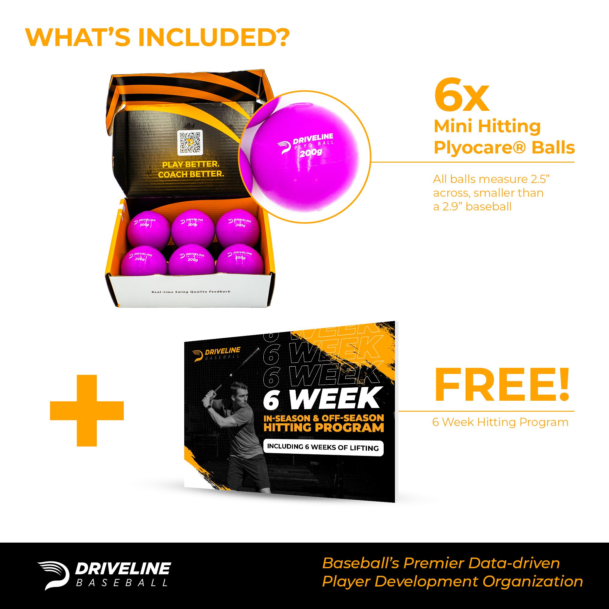 Driveline Mini Hitting Plyo Balls ® - Driveline Baseball