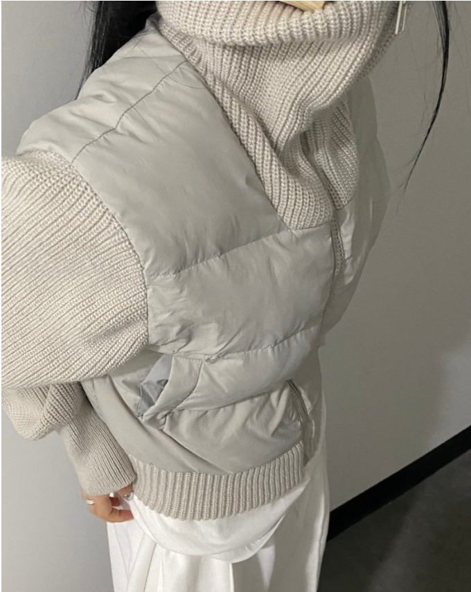 2WAYニットドッキングダウンジャンパー | レディースファッション通販
