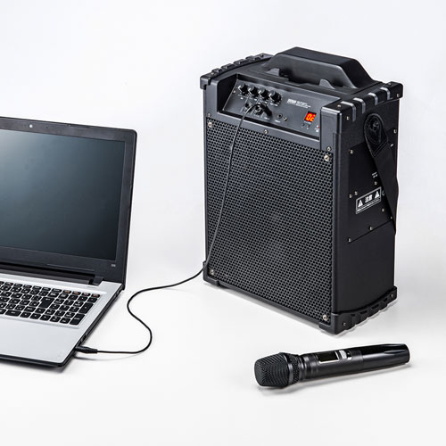 e-TREND｜サンワサプライ MM-SPAMP10 [ワイヤレスマイク付き拡声器