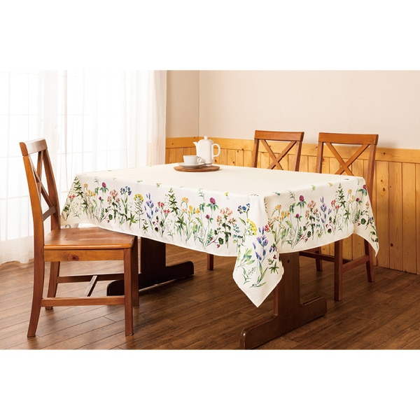 はっ水テーブルクロス ボタニカル(4人用145×180): キッチン／は