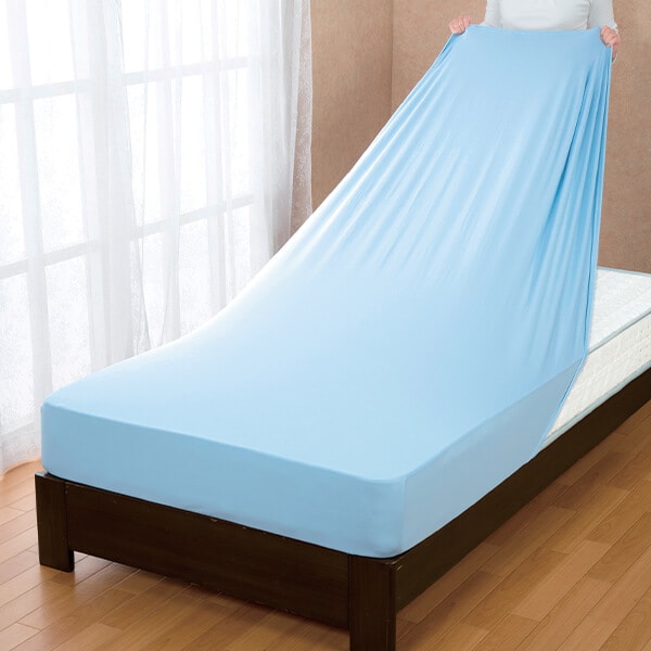 ベッドにフィットするのびのびボックスシーツ(シングル幅85～110cm