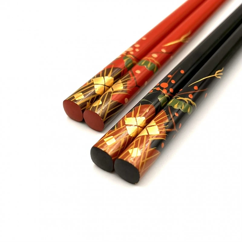 送料無料】会津塗 会津絵 夫婦箸セット【桐箱入】 - お買い物｜日本