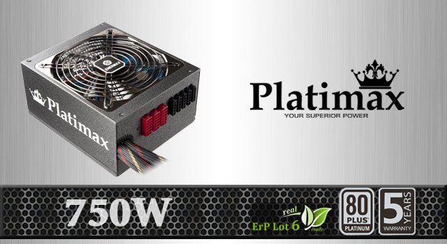 ENERMAX 80PLUSプラチナ電源 Platimax EPM750AWT トップ