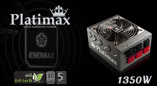 ENERMAX 80PLUSプラチナ電源 Platimax EPM1350EWTトップ
