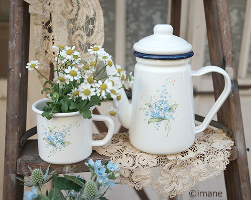 イマン クラリス ホーロー カトラリースタンド【イマン＆マニー薔薇の