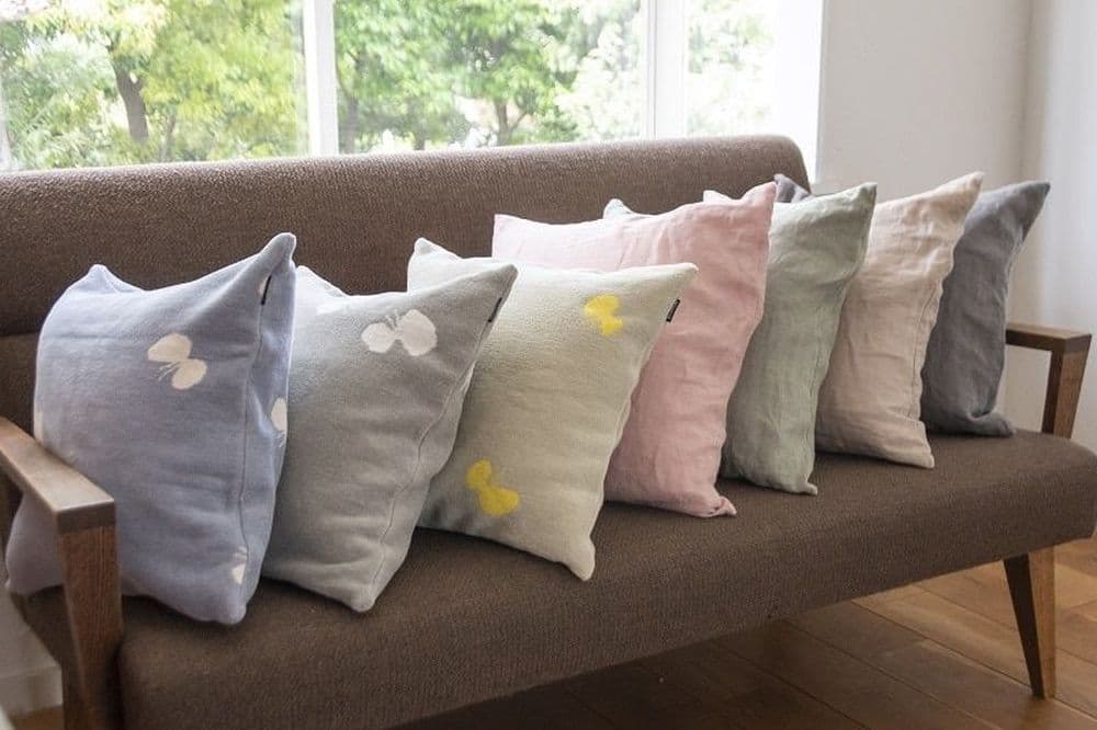 KLIPPAN/クリッパン クッションカバー CHOUCHO ブルー | サステナブル