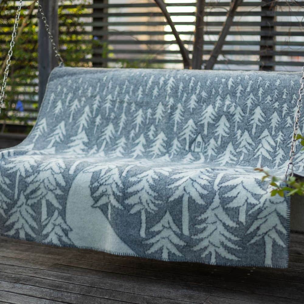 KLIPPAN/クリッパン ウール シングルブランケット HOUSE IN THE FOREST