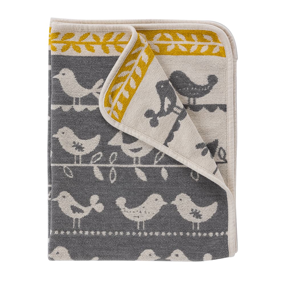 KLIPPAN/クリッパン シュニールコットン ミニブランケット バーズ