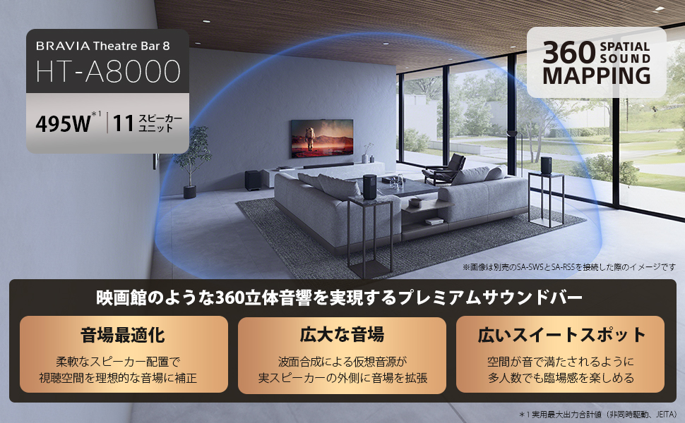 SONY HT-A8000 サウンドバー ブラック|エディオン公式通販