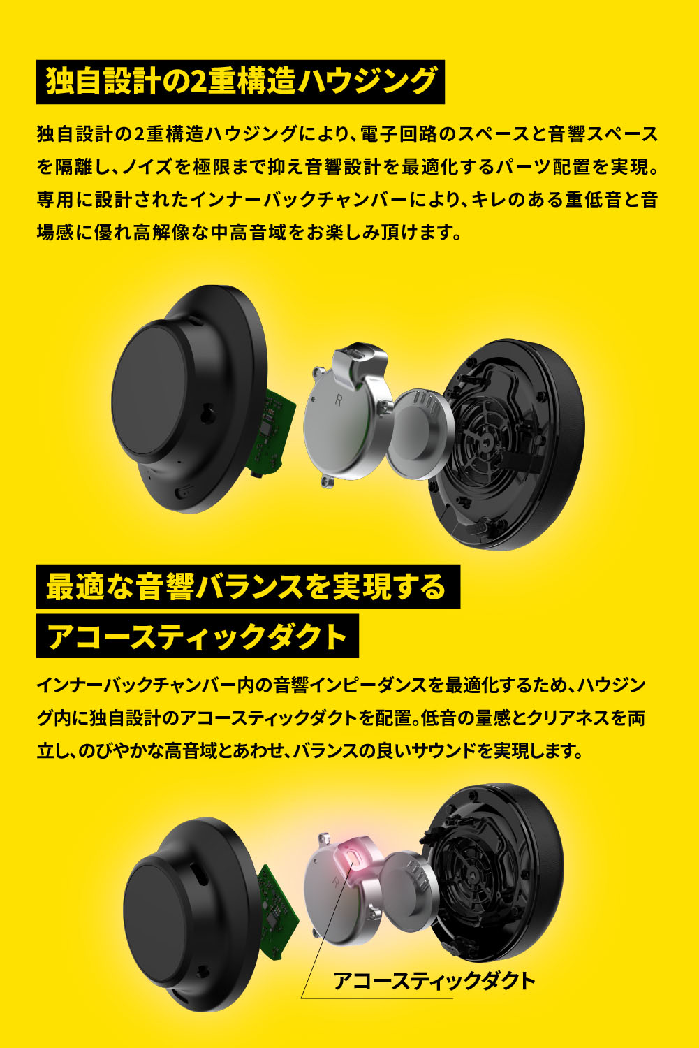 AVIOT WA-V1-PNK ワイヤレスヘッドフォン 【ピエール中野コラボ