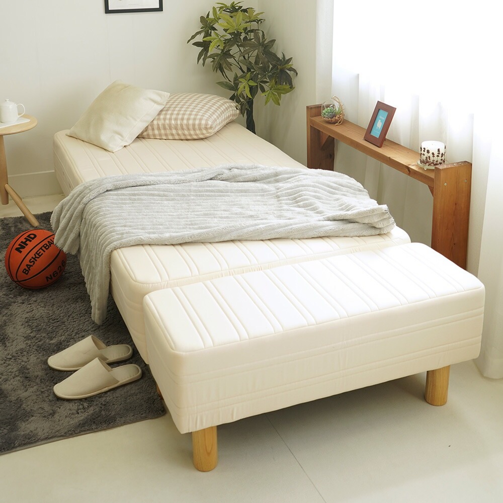 背の高い人用ベッド 脚付きマット 日本製 スーパーロング 2分割 最高級