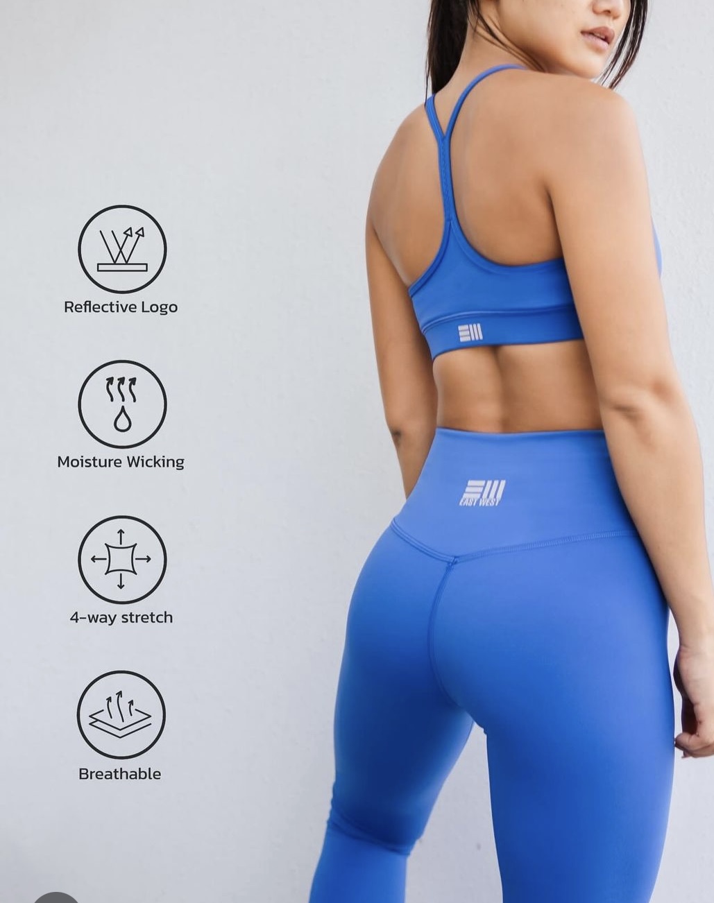 レギンスロング ブルー - East West Fitness