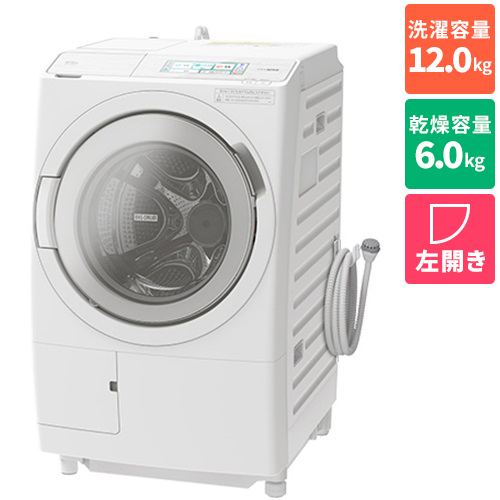 BD-STX120HL-W ﾎﾜｲﾄ ドラム式洗濯乾燥機 左開 洗濯12kg/乾燥6kg