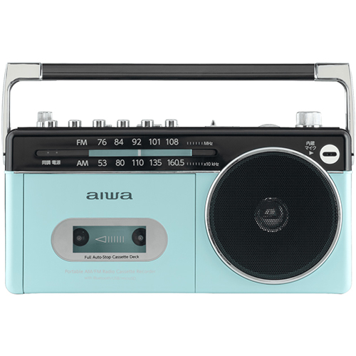 GAA4-RCP0003-PG パステルグリーン モノラル型ラジカセ ワイドFM対応