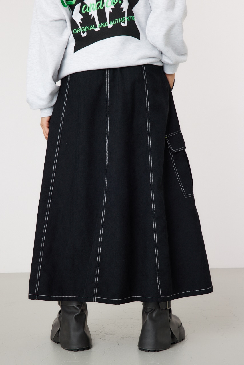 RODEO CROWNS WIDE BOWL | コーデュロイステッチフレアカーゴスカート