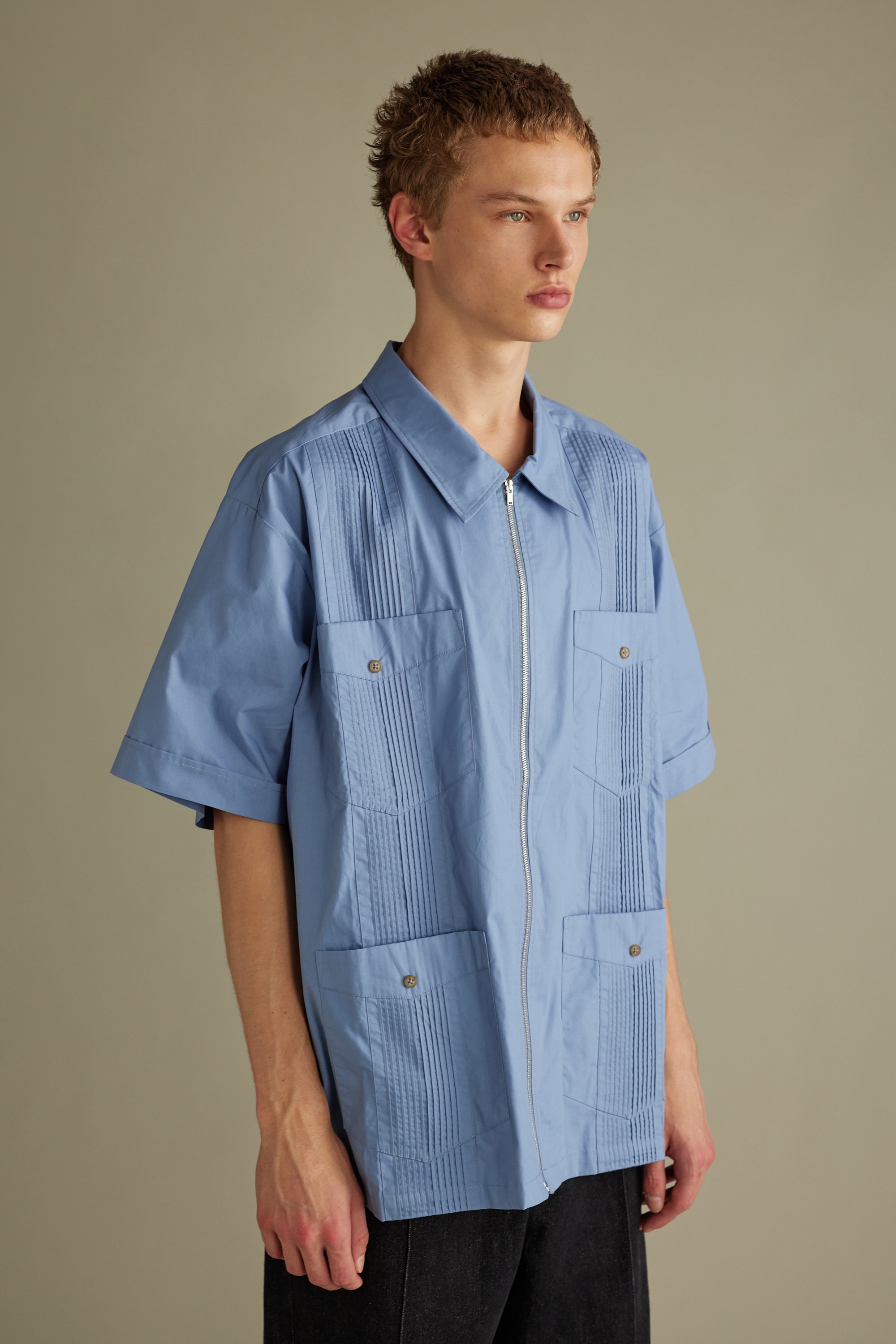 STYLEMIXER | ジップルーズキューバシャツ (シャツ・ブラウス ) |SHEL