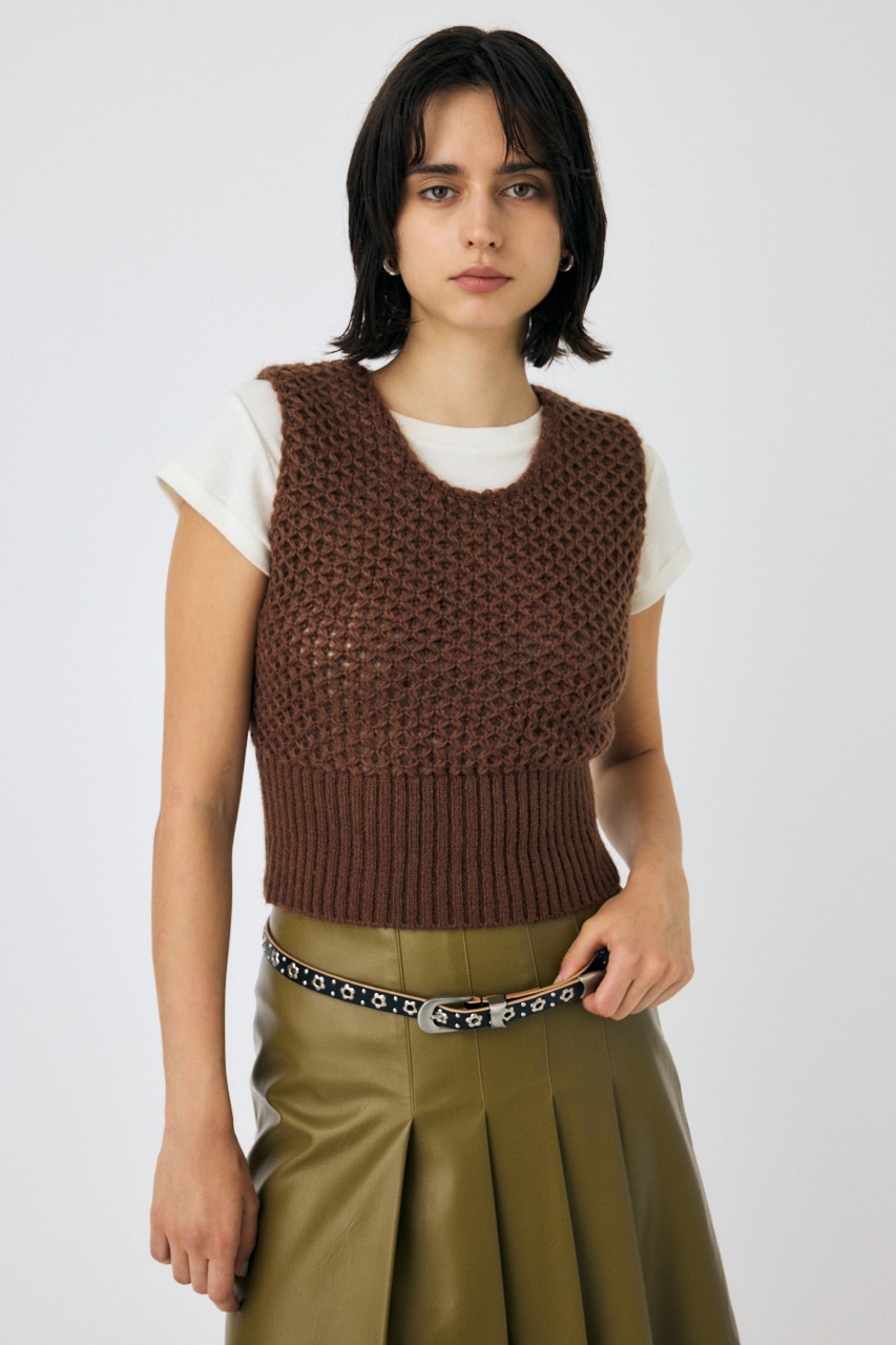 MOUSSY | MESH ニットベスト (ニット ) |SHEL'TTER WEBSTORE