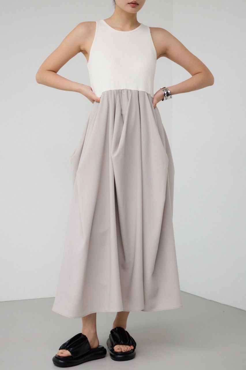 AZUL BY MOUSSY | 【PLUS】タックドレープドッキングワンピ