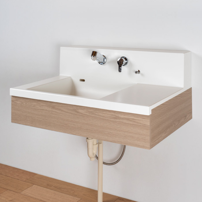 セミオーダー人工大理石一体洗面カウンターFlex Sink（ﾌﾚｯｸｽｼﾝｸ