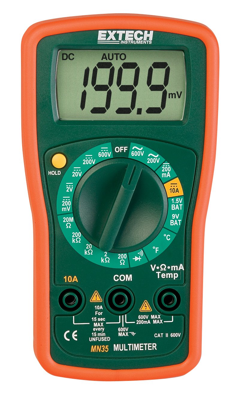 Extech MN35 Digital Mini MultiMeter – Electronix Express