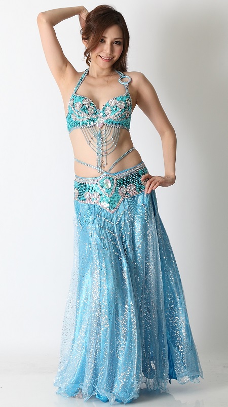 ベリーダンス衣装コスチュームブラ＆ベルト2点セットCH-COS-A1