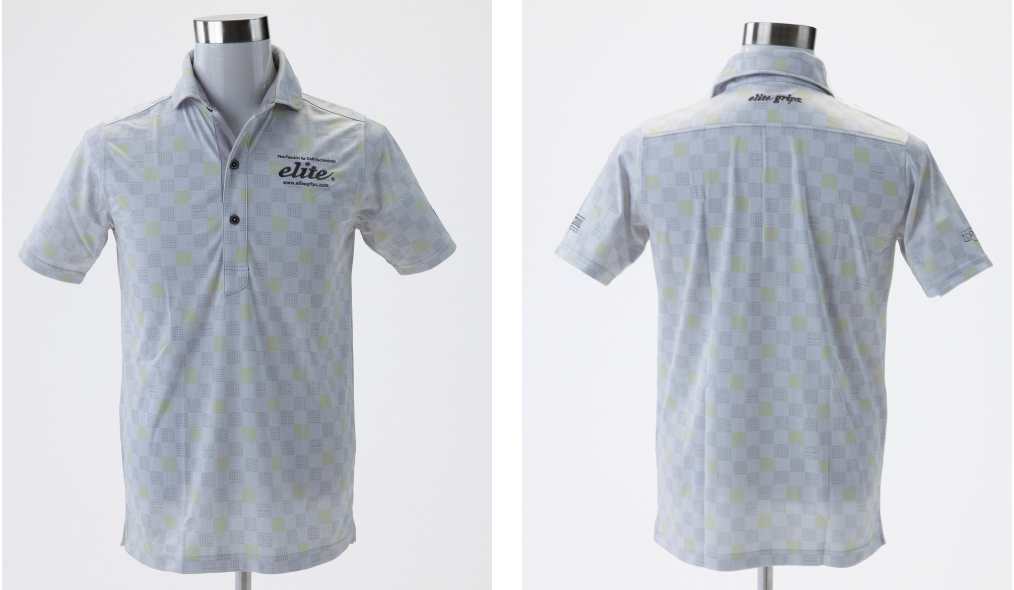 エリートグリップ ラフウォーター ポロシャツ ストライプ グレー L