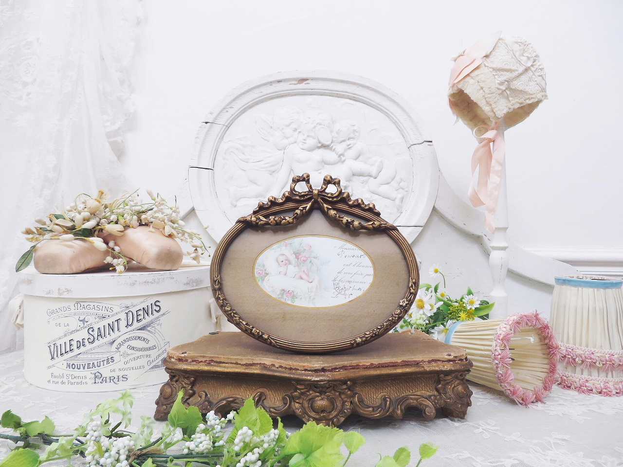 美品Elias 【美品】Elias リボンフラワー フォトフレーム② リボン