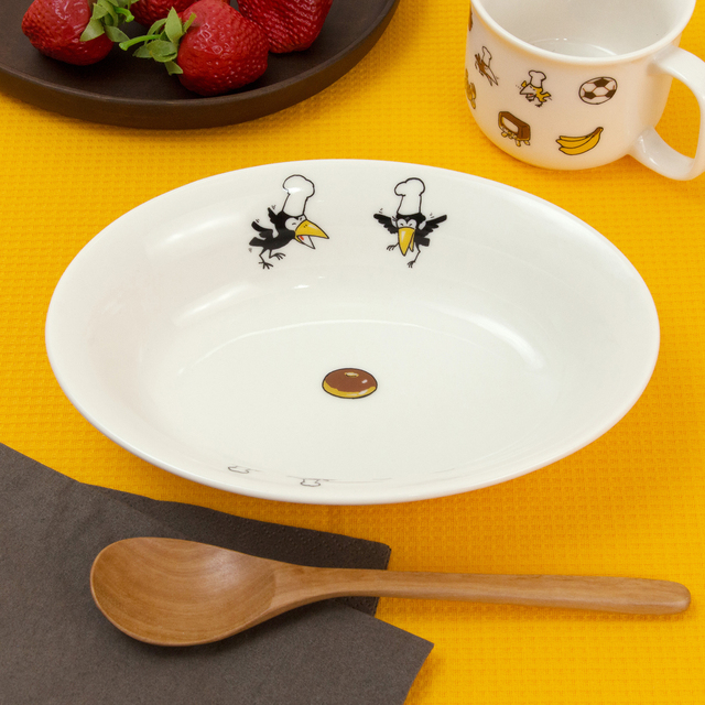 からすのパンやさん カレー皿 | 絵本ナビ | グッズ・通販