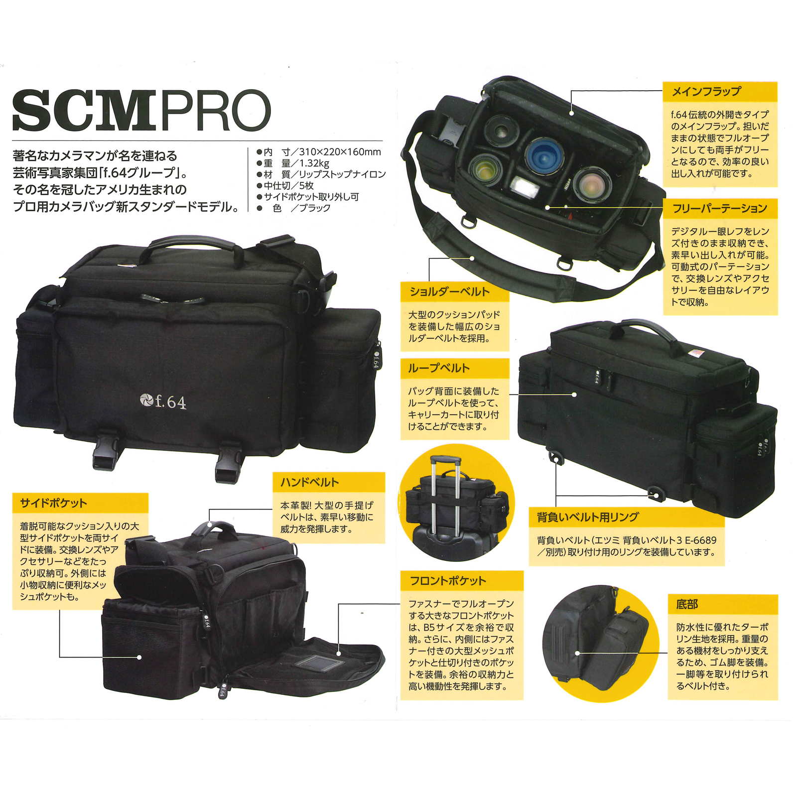 株式会社エツミ | SCMPRO | カメラバッグ | f.64