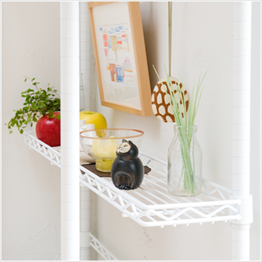 ハーフシェルフ[間口用・奥行用] | 小物収納パーツ | パーツから選ぶ