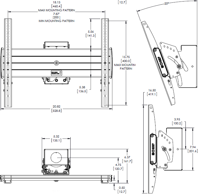 Chief MCM1U FUSION Medium Single Flat Panel Ceiling Mount