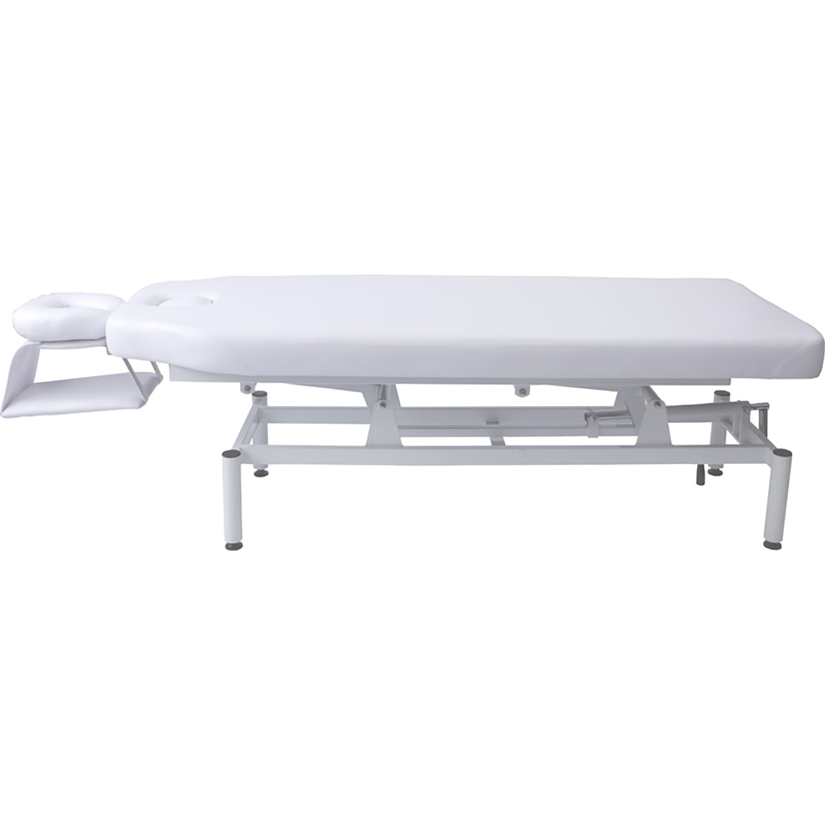 手動昇降マッサージベッドDX ホワイト（フェイスマット・アームレスト