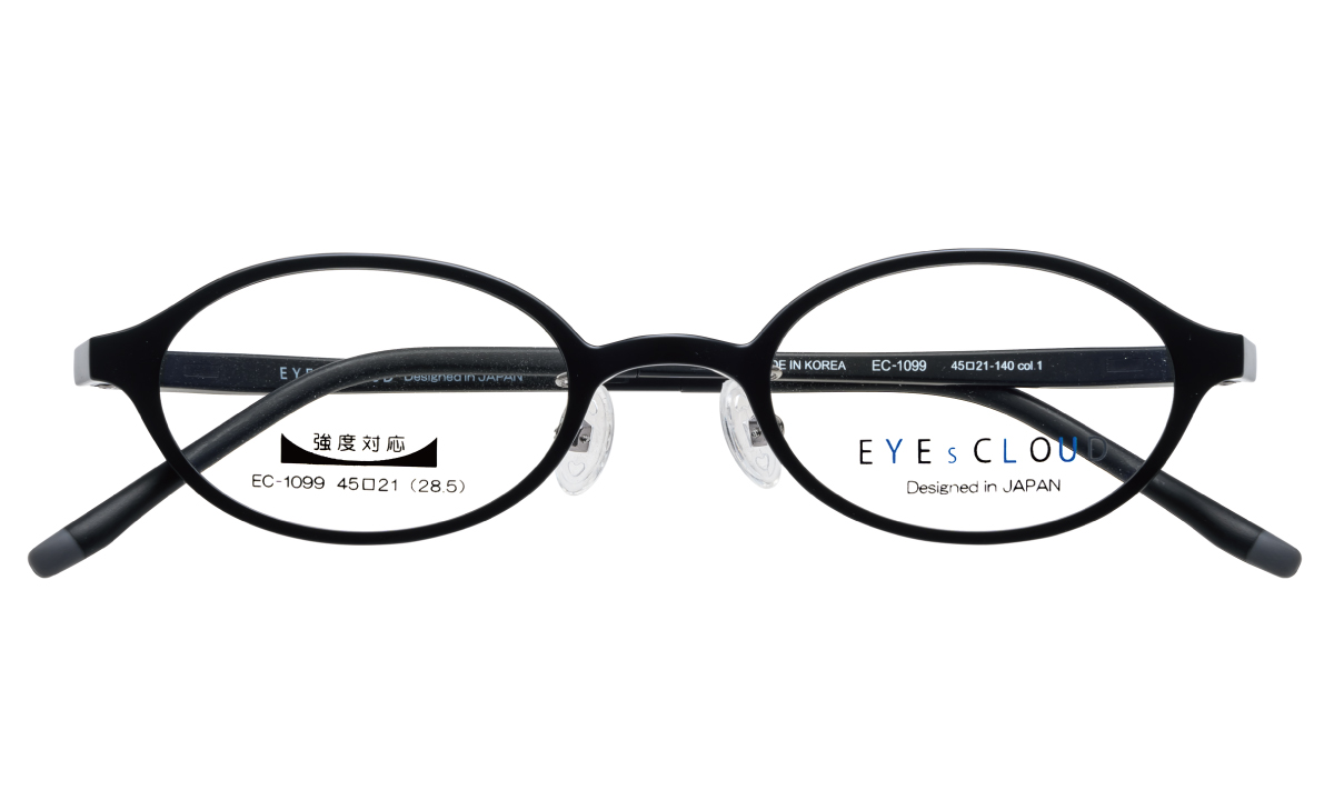 度あり】強度近視用メガネ アイクラウド EC1017+ニコンLite3AS メガネ