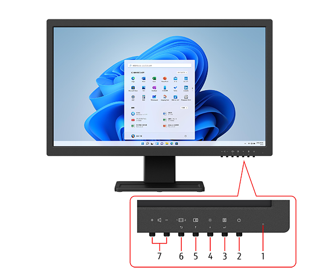 液晶ディスプレイ-VTseries-：各部名称 - FMWORLD.NET（個人