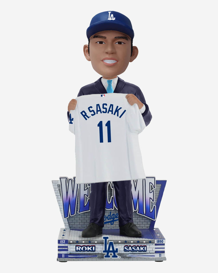 Roki Sasaki Los Angeles Dodgers Welcome to the Team Bobblehead FOCO