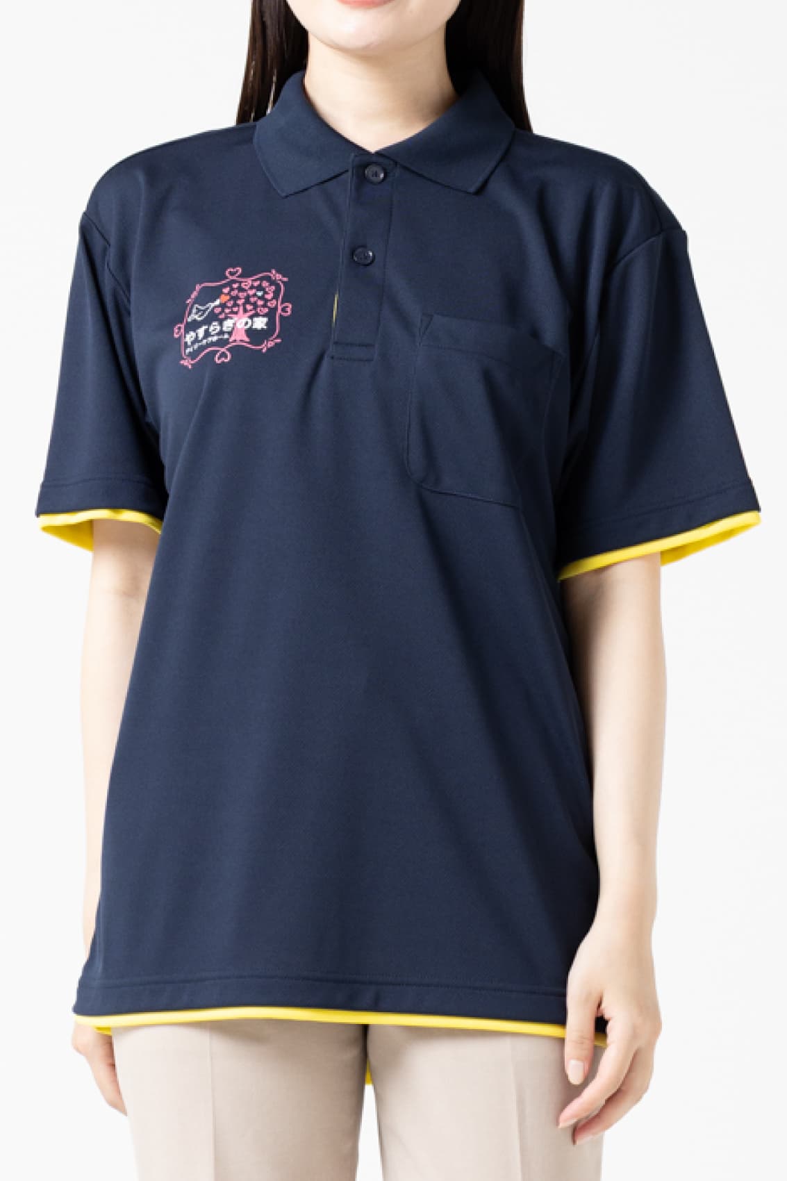 レイヤードドライポロシャツ[glimmer 339AYP]｜オリジナル刺繍