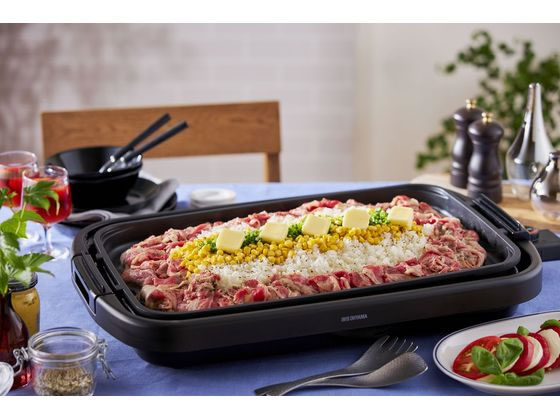 アイリスオーヤマ ワイドホットプレート 2枚 SWHP-012-B 通販