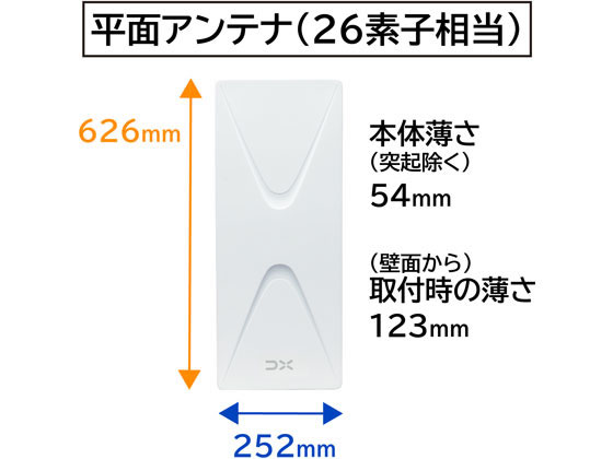 DXアンテナ UHF平面アンテナ 中電界・弱電界地用 26素子 UH26BA 通販
