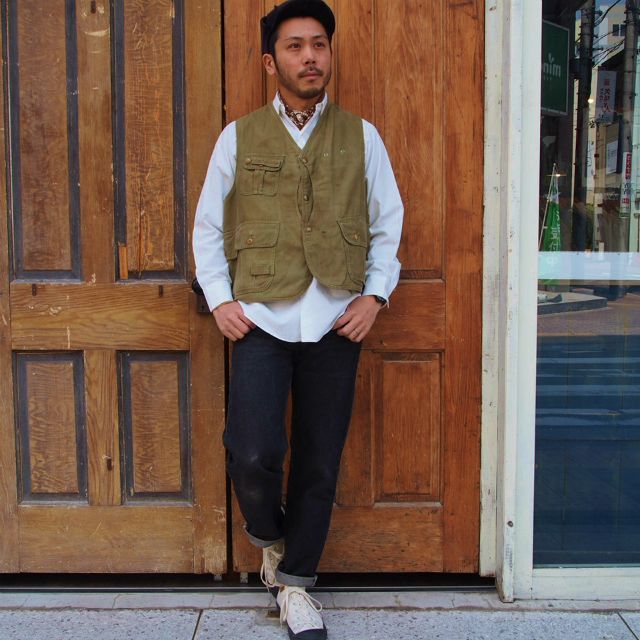 50's L.L.BEAN ハーフムーンポケットフィッシングベスト エルエル