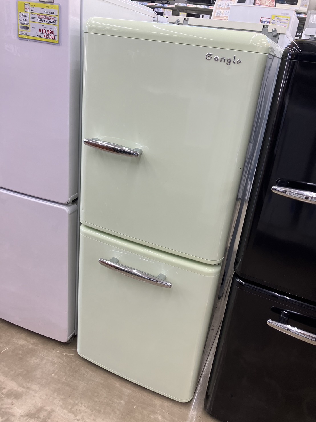 2019年式 149L eangle レトロ風 冷蔵 ANGRE151A1 レトロインバーター