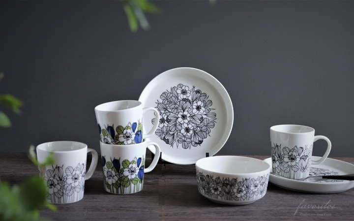 復刻版】ARABIA（アラビア）｜クロッカス マグ 0.3L ブラック