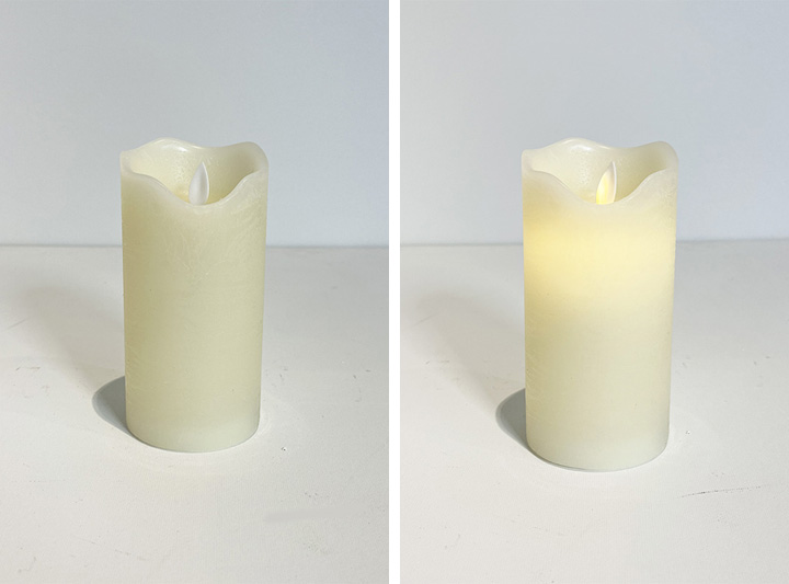 LUMINARA（ルミナラ） ｜ LEDキャンドル テーパー2本セット（アイボリー）
